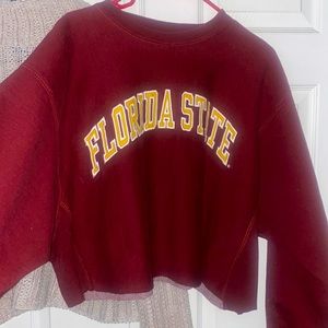 florida state maroon cropped sweatshirt